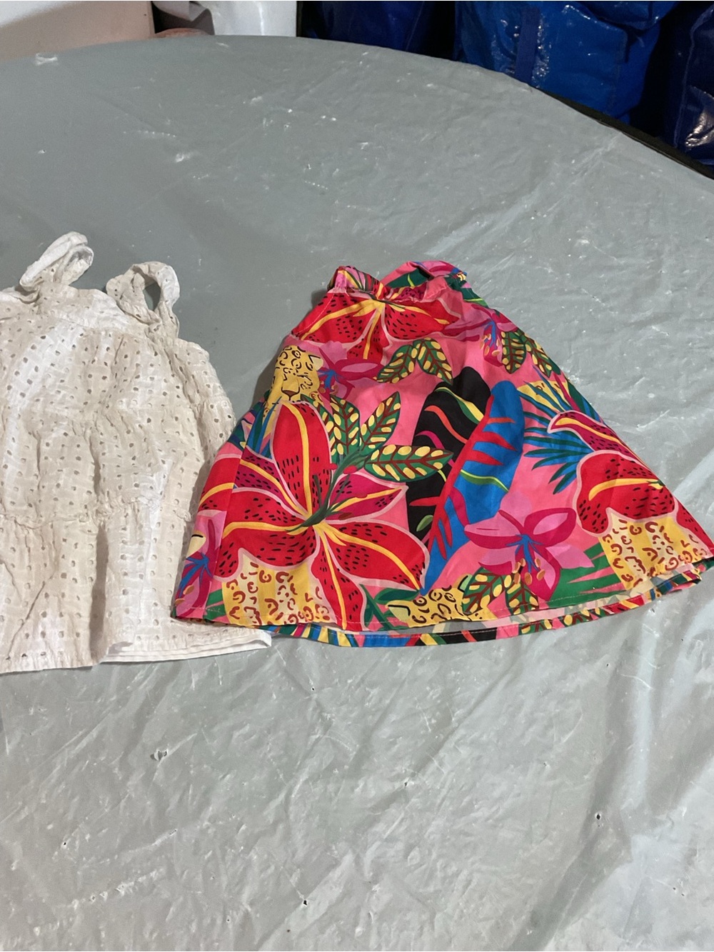 Colorful Tropical Print A-Line dress